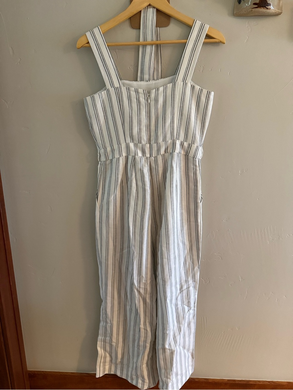 Women’s Ann Taylor Jumpsuit - Black and White stripped.